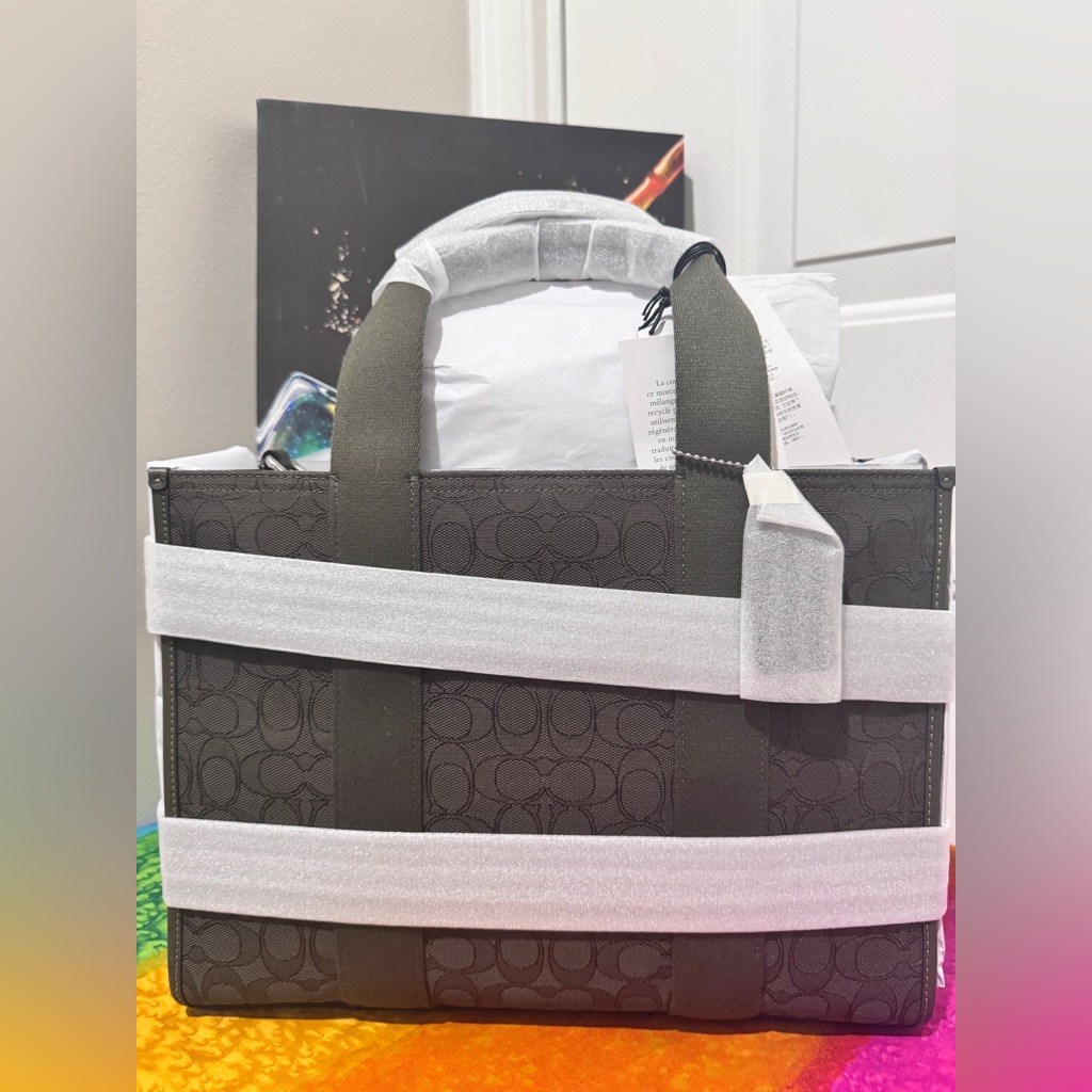 Brand New Coach Smith Tote Bag In Signature Jacquard